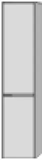 SA Hochschrank links, mit LED TwigaGlas (SY110) 1713x375x350 Eiche-Nebraska