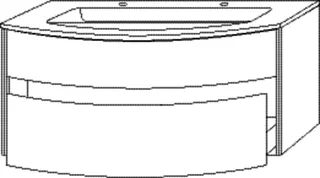SA WTU mit Auszügen u. LED Twiga (SY235) 605x1215x459 Eiche-Kansas – Bild 2