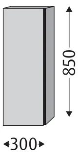 SA Mittelschrank rechts 3way (BR119) 850x300x345 Eiche-Arizona – Bild 2
