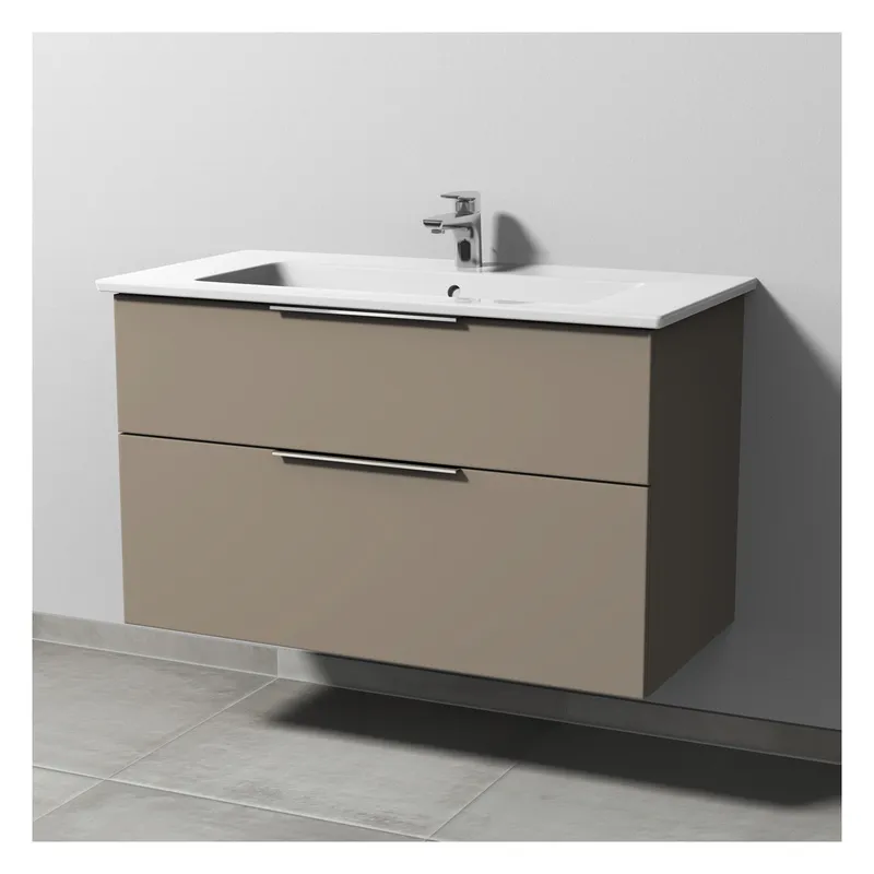 SA Set Keramik-Waschtisch 3way (UF324) 591x955x477 Sandgrau-Matt