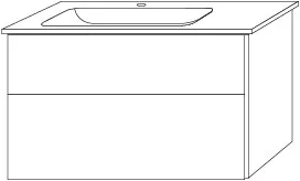 SA Set Keramik-Waschtisch 3way (UF325) 591x955x477 Sandgrau-Matt