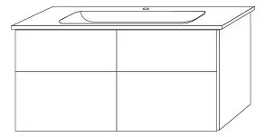 SA Set Keramik-Waschtisch 3way (UM482) 582x1170x460 Anthrazit-Matt – Bild 2