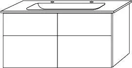 SA Set Keramik-Waschtisch 3way (UM483) 582x1170x460 Weiß-Soft – Bild 2