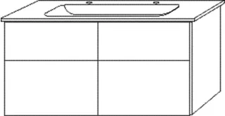 SA Set Keramik-Waschtisch 3way (UF483) 582x1170x460 Weiß-Glanz – Bild 3