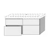 SA Waschtischunterbau mit Auszügen 3way (UF616) 593x1250x447 Weiß-Glanz – Bild 3
