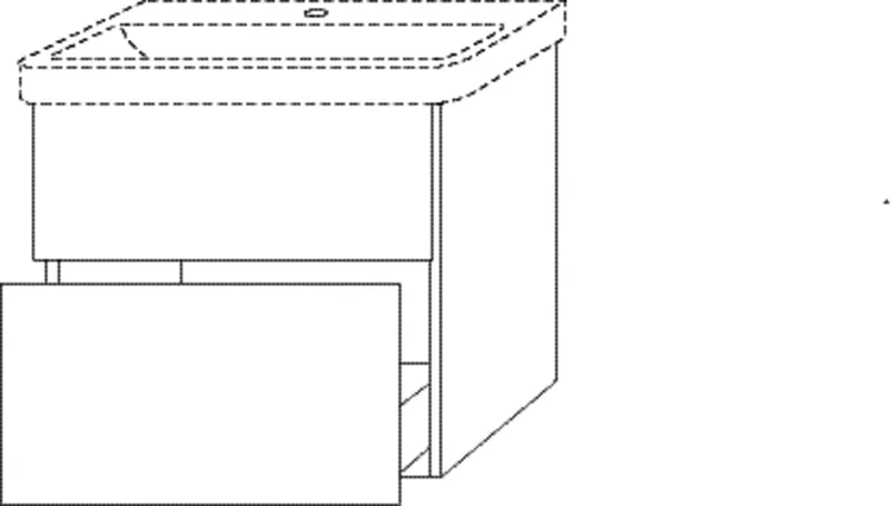 SA Waschtischunterbau mit Auszügen 3way (UF622) 580x625x452 Weiß-Glanz