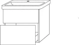 SA Waschtischunterbau mit Auszügen 3way (UM622) 580x625x452 Weiß-Soft – Bild 3