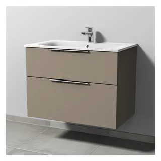 SA Waschtischunterbau mit Auszügen 3way (UF687) 582x785x472 Sandgrau-Matt