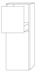 SA Mittelschrank rechts 3way (UM125) 850x300x345 Eiche-Kansas – Bild 3