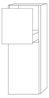 SA Mittelschrank rechts 3way (UM125) 850x300x345 Eiche-Kansas – Bild 4