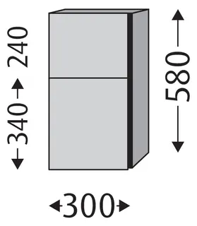 SA Unterschrank 3way (UM142) 580x300x345 Eiche-Kansas – Bild 2