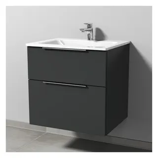 SA Set Glas-Waschtisch 3way (UM201) 582x600x487 Anthrazit-Matt