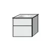 SA Set Glas-Waschtisch 3way (UM201) 582x600x487 Anthrazit-Matt – Bild 5