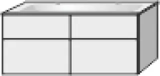 SA Set Glas-Waschtisch 3way (UM208) 582x1300x487 Eiche-Kansas – Bild 2