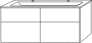 SA Set Glas-Waschtisch 3way (UM208) 582x1300x487 Eiche-Kansas – Bild 3
