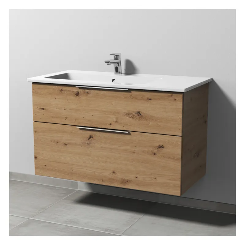 SA Set Keramik-Waschtisch 3way (UM325) 591x955x477 Eiche-Natural-Touch