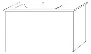 SA Set Keramik-Waschtisch 3way (BR325) 591x955x477 Anthrazit-Matt – Bild 3