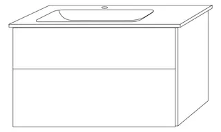 SA Set Keramik-Waschtisch 3way (BR325) 591x955x477 Anthrazit-Matt – Bild 4