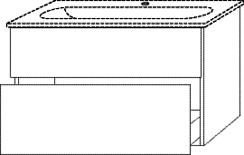 SA Waschtischunterbau mit Auszügen 3way (UM411) 582x730x467 Weiß-Soft