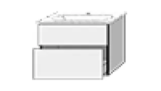 SA Waschtischunterbau mit Auszügen 3way (UM411) 582x730x467 Weiß-Soft – Bild 3
