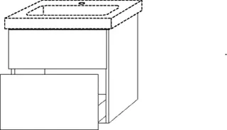 SA Waschtischunterbau mit Auszügen 3way (UM613) 593x600x447 Anthrazit-Matt – Bild 3