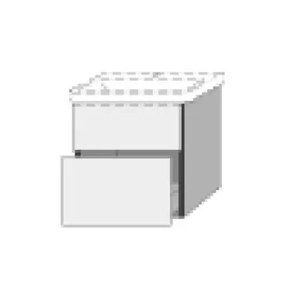 SA Waschtischunterbau mit Auszügen 3way (UM621) 580x580x452 Ulme-Impresso