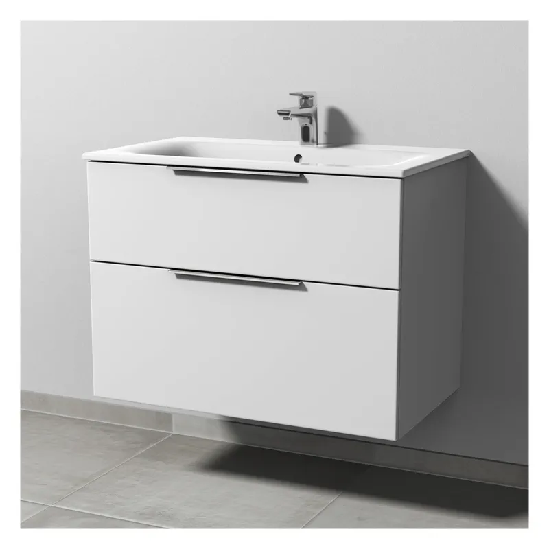 SA Waschtischunterbau mit Auszügen 3way (UM687) 582x785x472 Weiß-Soft