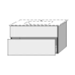 SA Waschtischunterbau mit Auszügen 3way (UM726) 613x1000x467 Eiche-Kansas