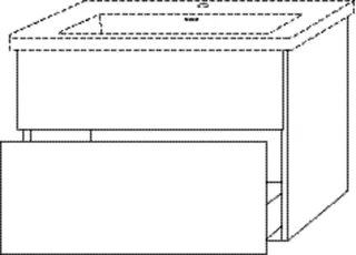 SA Waschtischunterbau mit Auszügen 3way (UM848) 588x755x462 Eiche-Tabak – Bild 2