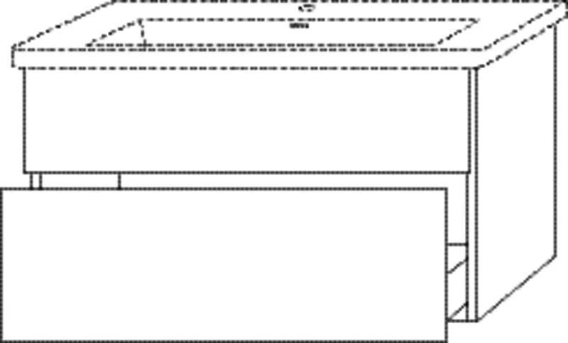 SA Waschtischunterbau mit Auszügen 3way (UM849) 588x955x462 Eiche-Nebraska