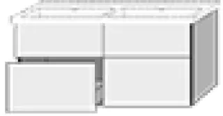 SA Waschtischunterbau mit Auszügen 3way (UM851) 588x1255x462 Eiche-Tabak