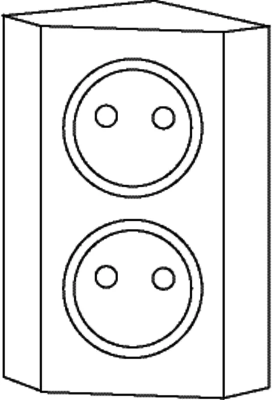 SA Doppelsteckdose (ZB260) 130x75x75 Weiß