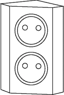 SA Doppelsteckdose (ZB260) 130x75x75 Weiß – Bild 1