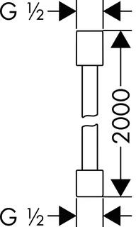 Hansgrohe Brausenschlauch Axor Starck Isiflex DN15 BGO mit beids.zylindr.Mutter 2000mm – Bild 3