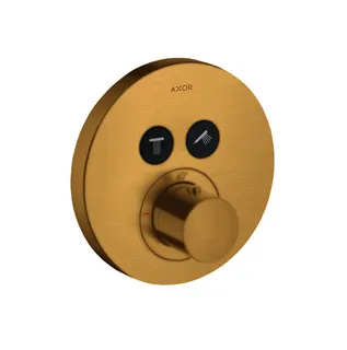 Hansgrohe Thermostat UP Axor ShowerSelect Fertigset 2 Verbraucher rund BGO – Bild 2