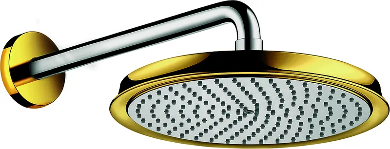 Hansgrohe Tellerkopfbrause Raindance Classic 240mm Air chrom/gold mit Brausearm 383mm