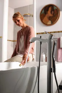Hansgrohe Tellerkopfbrause Raindance Classic 240mm Air chrom/gold mit Brausearm 383mm – Bild 5