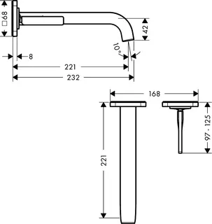 Hansgrohe Waschtischmischer UP Axor Citterio E F-Set BBC kurzer Auslauf – Bild 3