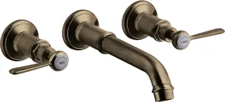 Hansgrohe 3-Loch Waschtischarmatur Axor Montreux Wand Fertigset Hebelgriff BN – Bild 2