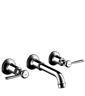 Hansgrohe 3-Loch Waschtischarmatur Axor Montreux Wand Fertigset Hebelgriff BN – Bild 3
