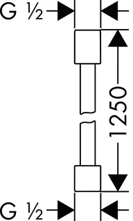 Hansgrohe Brausenschlauch Axor Starck Isiflex DN15 BBC m.beids.zylindr.Mutter 1250mm – Bild 4
