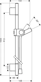 Hansgrohe Brausenstange Axor Uno BBC mit Schlauch – Bild 4