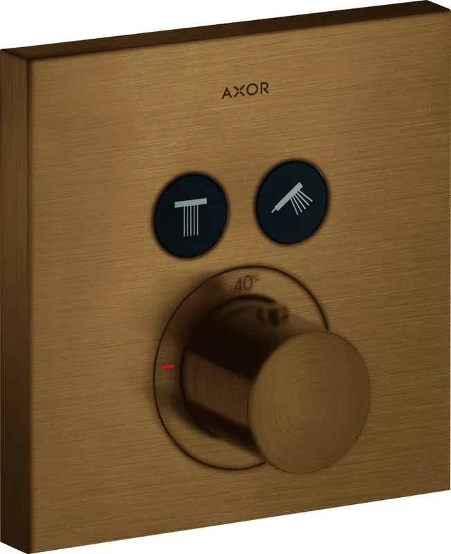 Hansgrohe Thermostat UP Axor ShowerSelect Fertigset 2 Verbraucher quadratisch BBR