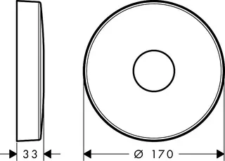 Hansgrohe Verlängerungsrosette Axor rund 1-Loch chrom – Bild 2