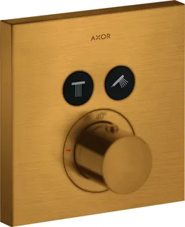 Hansgrohe Thermostat UP Axor ShowerSelect Fertigset 2 Verbraucher quadratisch BGO
