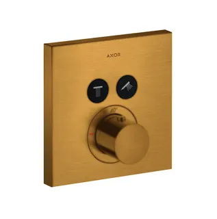 Hansgrohe Thermostat UP Axor ShowerSelect Fertigset 2 Verbraucher quadratisch BGO – Bild 2