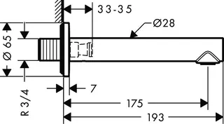 Hansgrohe Wanneneinlauf Axor Uno BGO – Bild 3