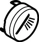 HG Druckknopf Symbol Handbrause edelmatt