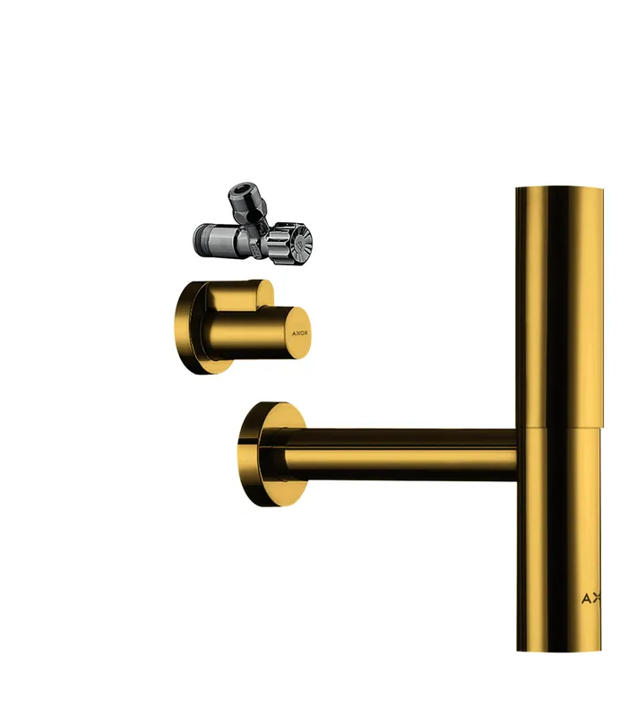 Hansgrohe Design Siphon Set Flowstar Axor PGO mit zwei Eckventilen und Schubern