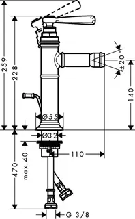Hansgrohe Bidetmischer 100 Axor Montreux PBC – Bild 3